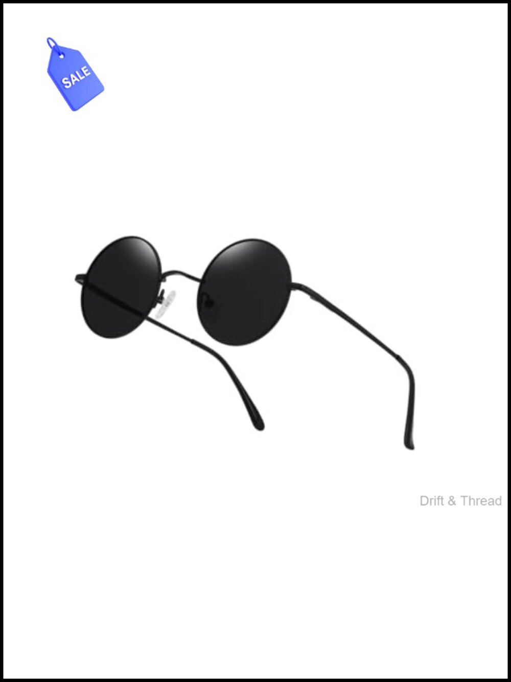 Retro Polarized Sunglasses UV400 TAC Lens Round Metal Frame for Driving Travel